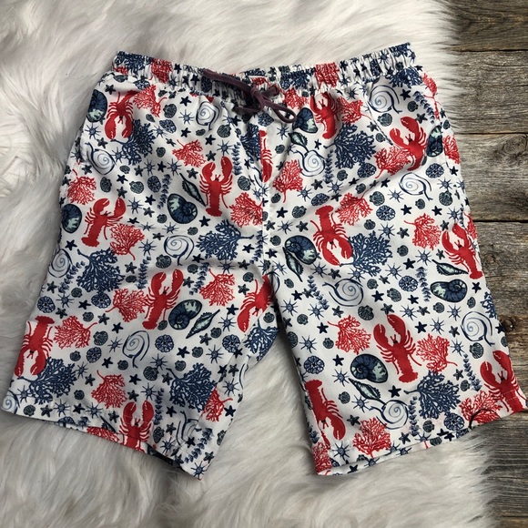 Egg By Susan Lazar Swim Trunks Boys 10 Lobster - Picture 1 of 5